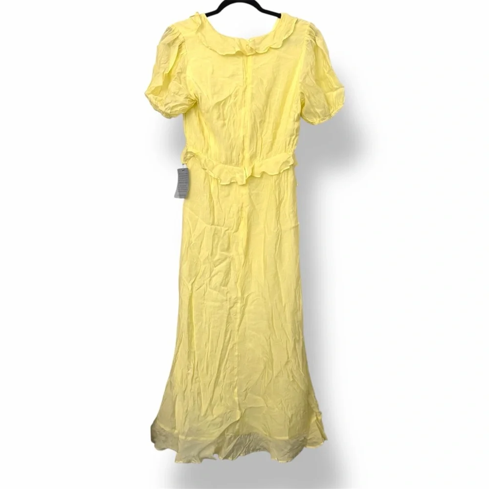 ASTR The Label Ruffle Midi Dress Butter Yellow - Picture 3 of 6